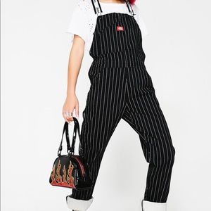 Dickies Pinstripe Black Overalls